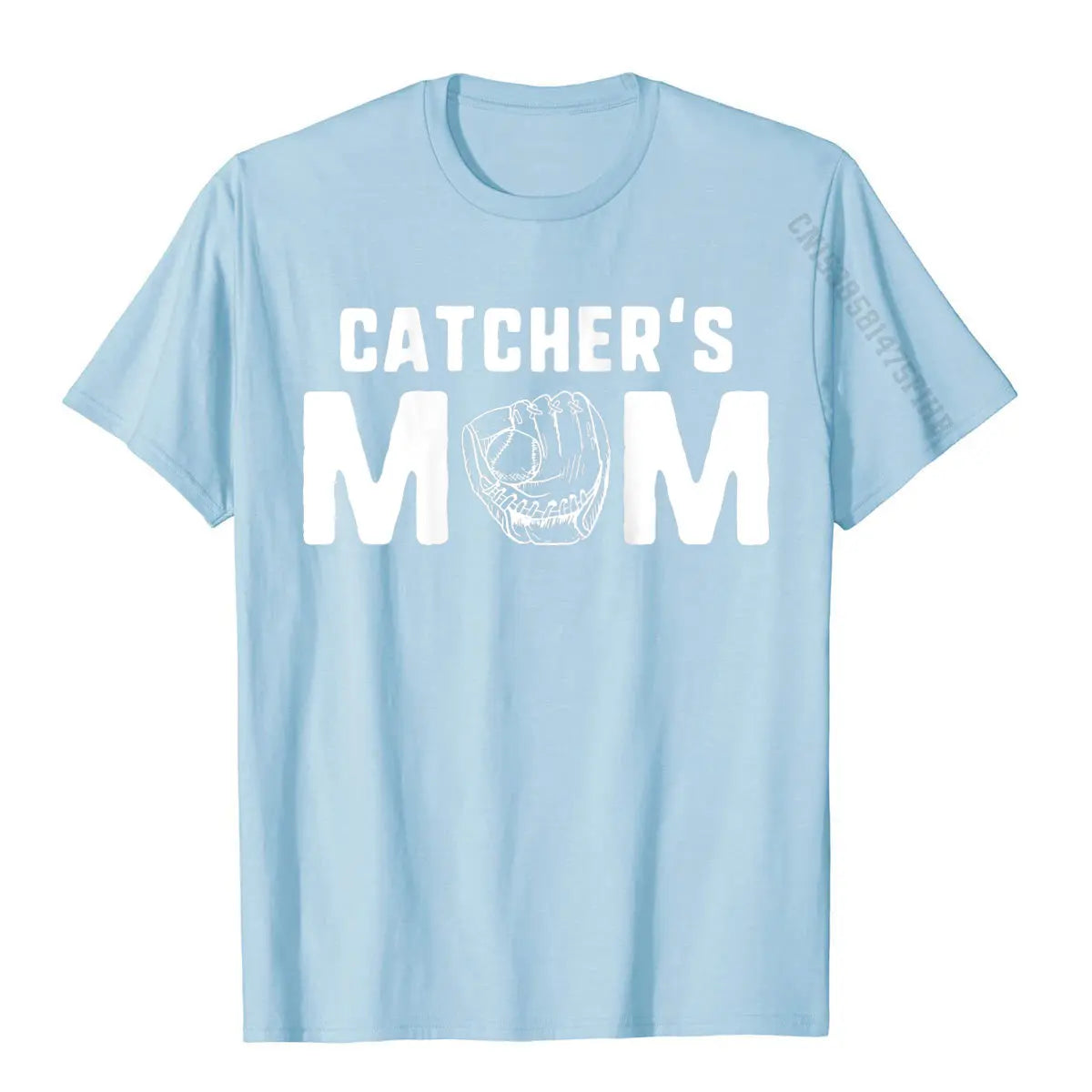 Womens Catcher's Mom Baseball Player Parent Baseball Basic Top On Tops T Shirt For Men Brand New Cotton Top T-Shirts Funny