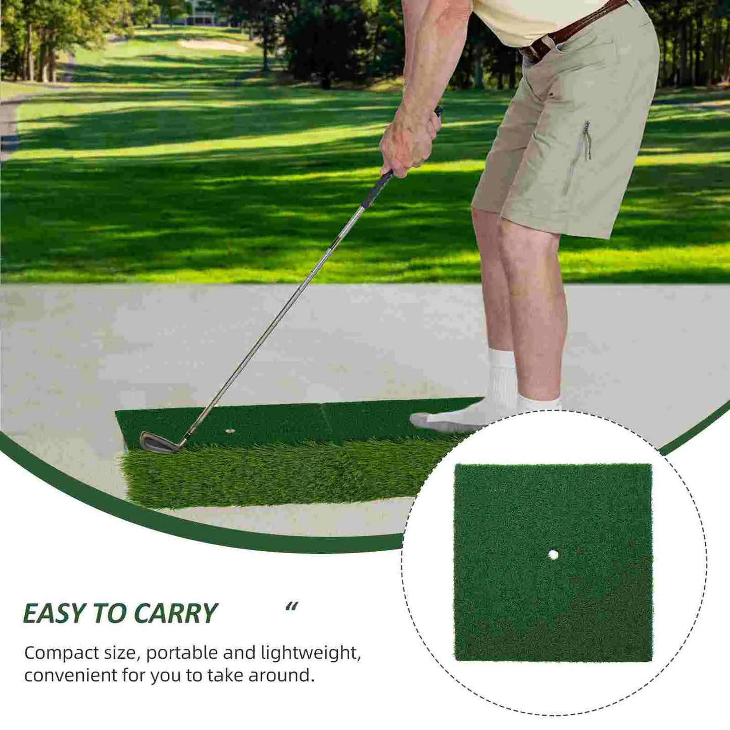 Golf Hitting Practice Pad Artificial Indoor Turf Swing Mat Simulated Grass Mat Golfs Training Mat Hitting Mat For Beginner